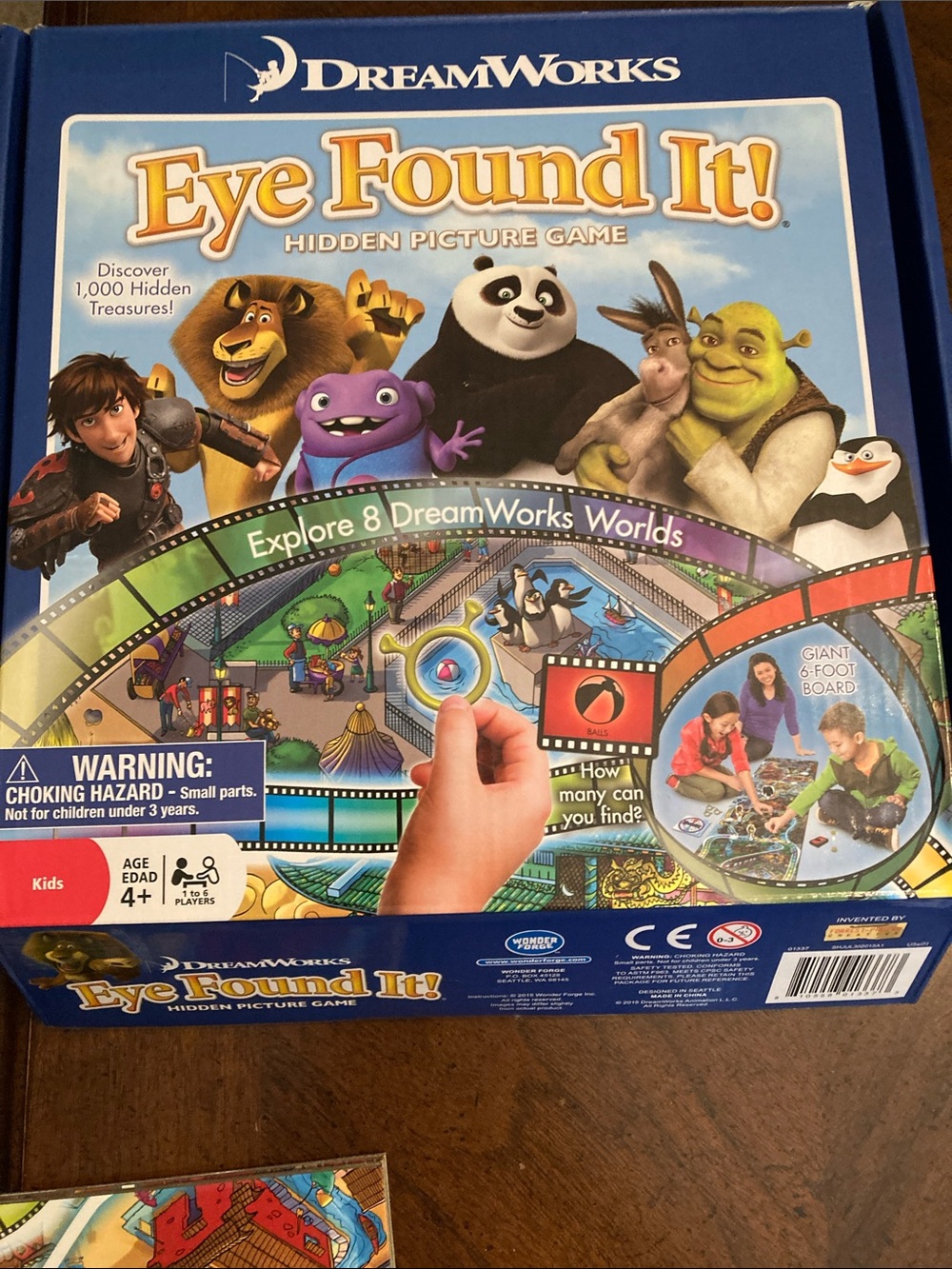 DreamWorks Eye Found It! Board Game with a giant 6’ Board. Hidden Pictures Game